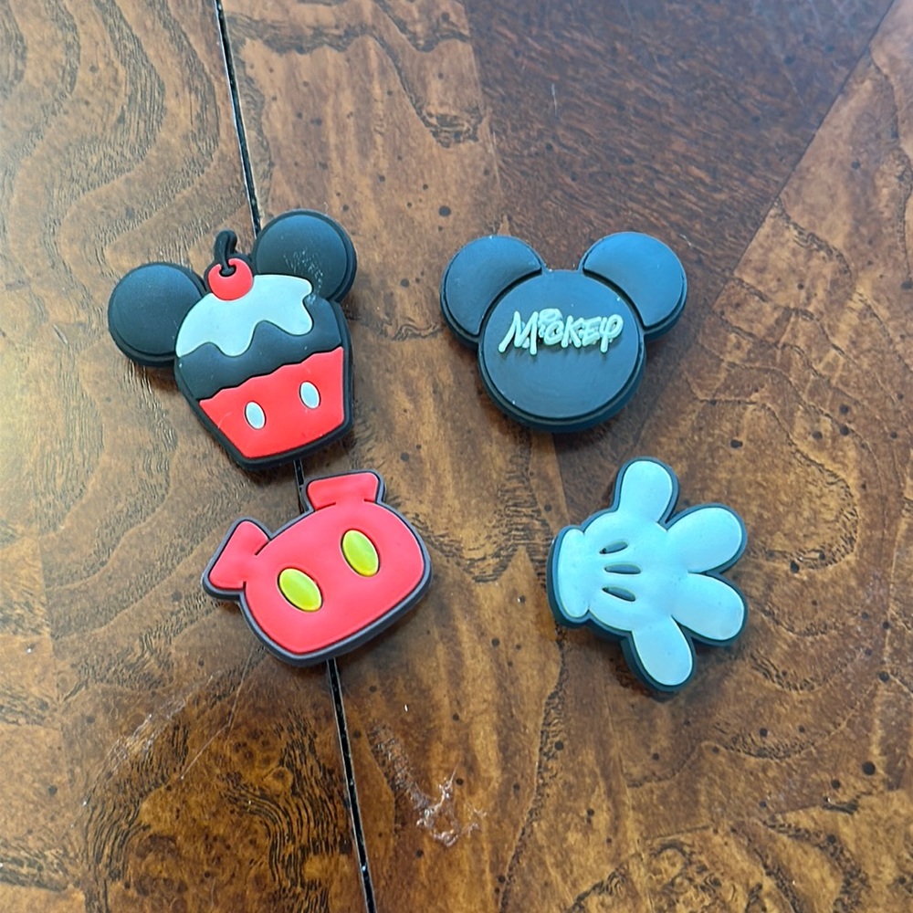 Mickey Mouse Disney croc charm bundle lot of 4